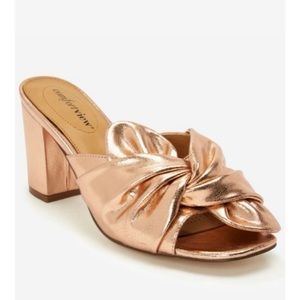ComfortView Glamorous Copper Bekah Chunky Block High Heel Sandals 7.5